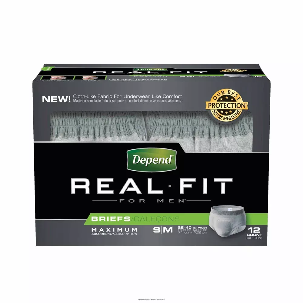 Depends Real Fit Briefs for Men