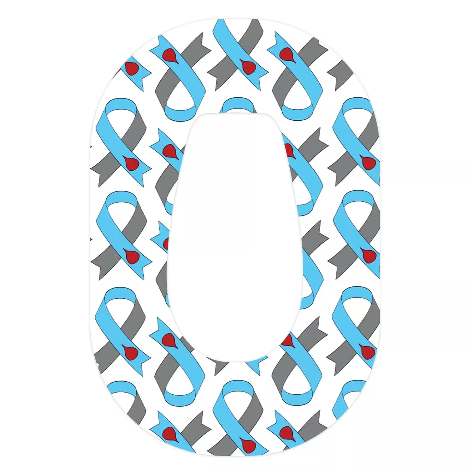 Diabetes Awareness Ribbon Dexcom G6 Patch Tape - Pump Peelz