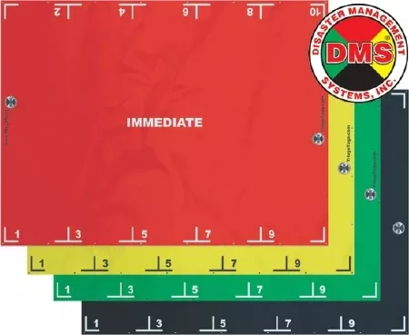 Disaster Management Systems Transfer Triage Sheet Set Red / Yellow / Green / Black 15 X 20 Foot - M-1067776-2838 - ST/4