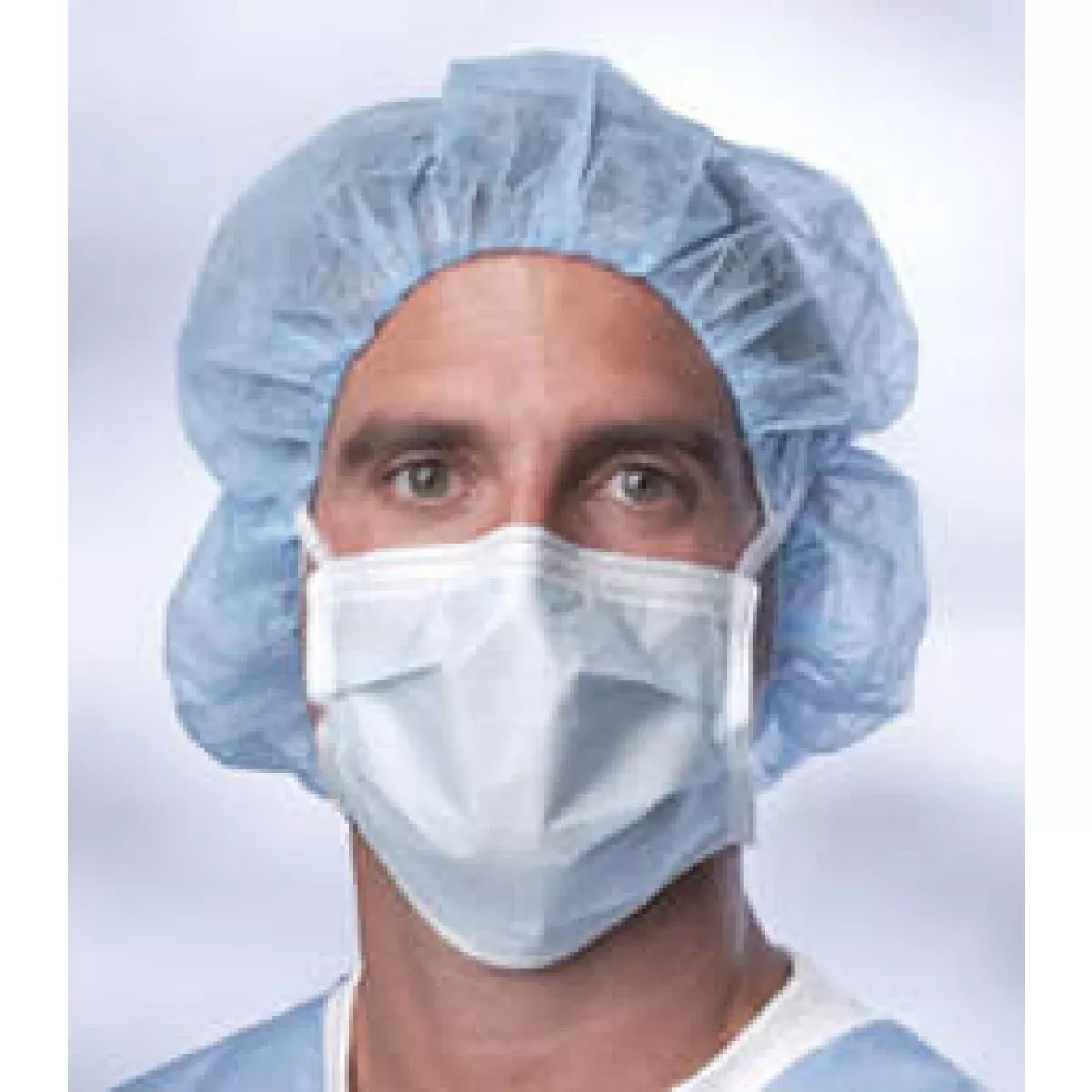 Disposable Apparel Face Mask|With Ties Blue Cellulose 300 Per Case