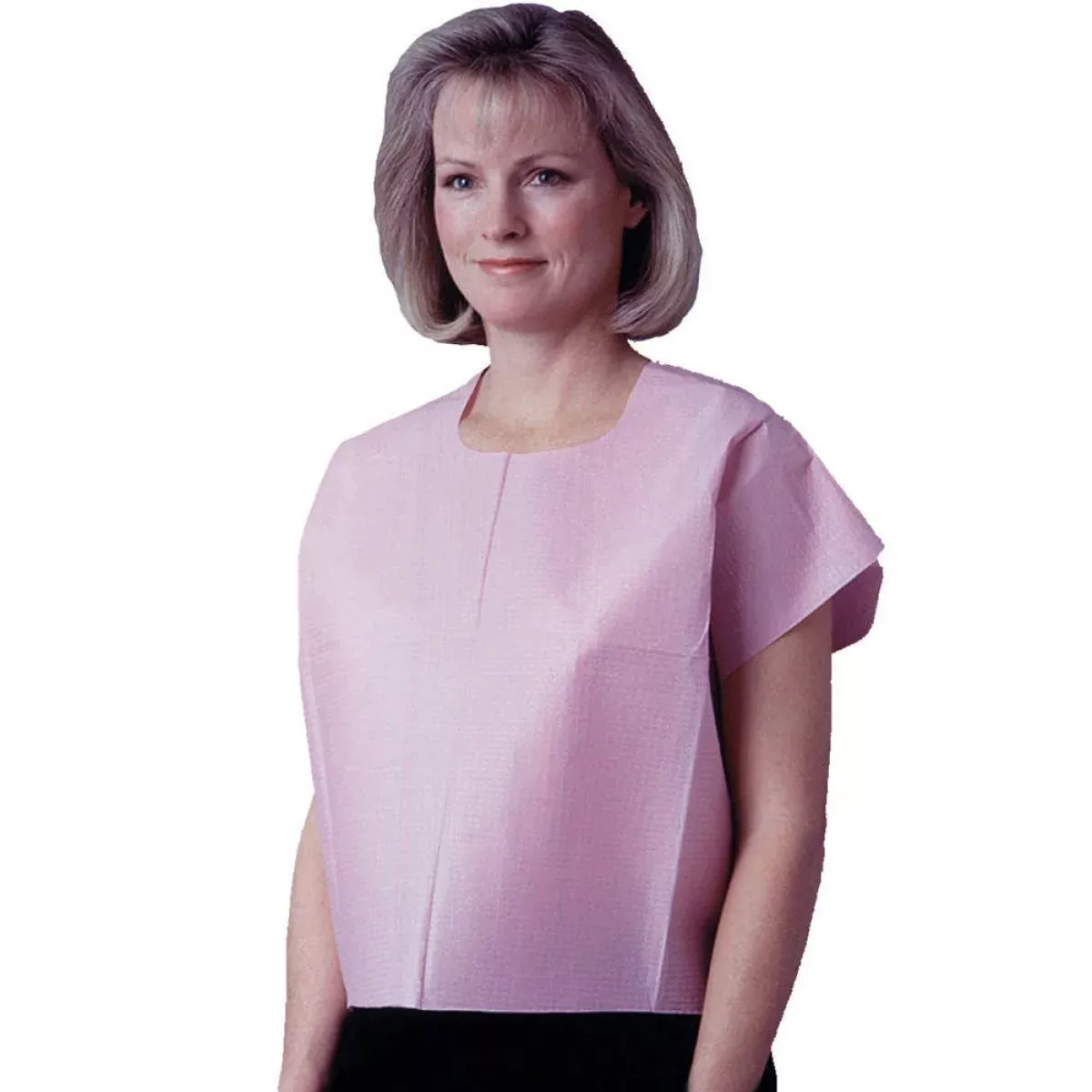 Disposable Mammography Cape Economy Mauve Tissue/Poly/Tissue 30"X21" - 100 Per Case