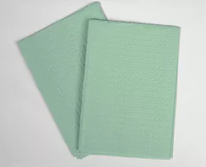 Disposable Towel Diamond Embossed Green 3 Ply Tissue 13"X18" - 500 Per Case