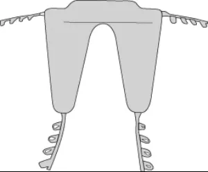 Drive Medical Patient Lifter Sling 2 Point Without Head Support Straps - Attached Large 350 lbs. Weight Capacity - M-693955-3613 - Each