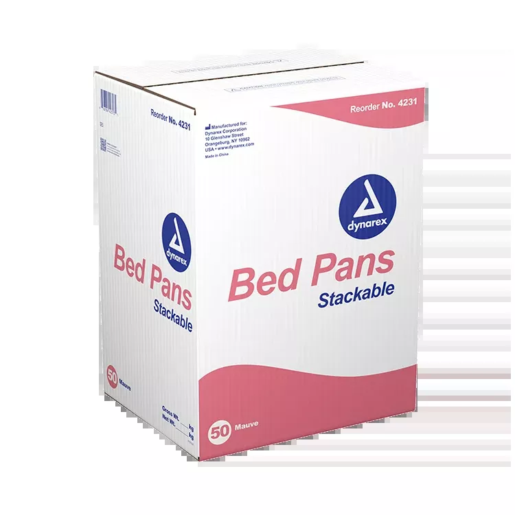 Dynarex Bed Pan - Stackable (50 Count)