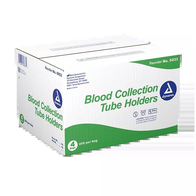 Dynarex Blood Collection Needle Holders - 250ea/bx, 4bxs/cs (1000 Count)