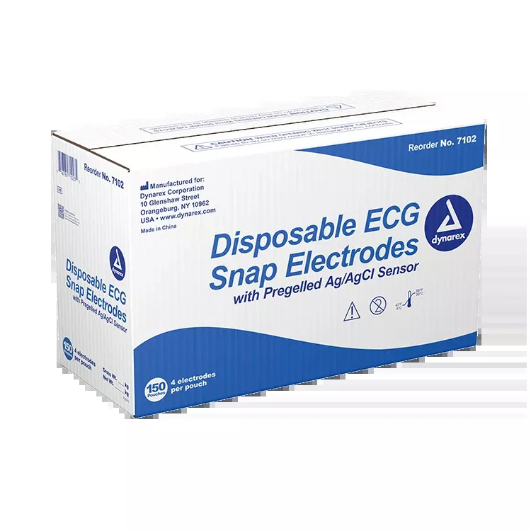 Dynarex ECG Snap Electrode - 4 per Pouch (600 Count)