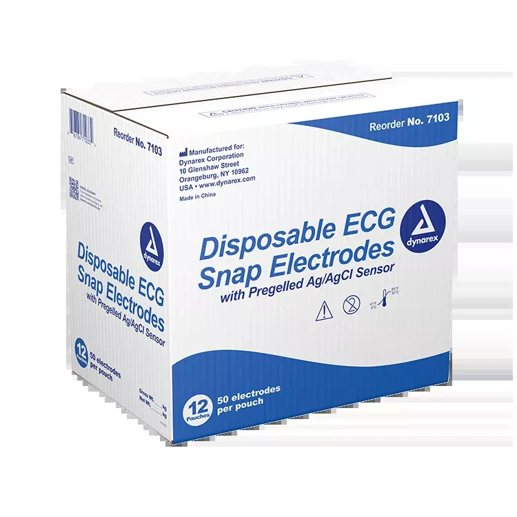 Dynarex ECG Snap Electrode - 50 per Pouch (600 Count)