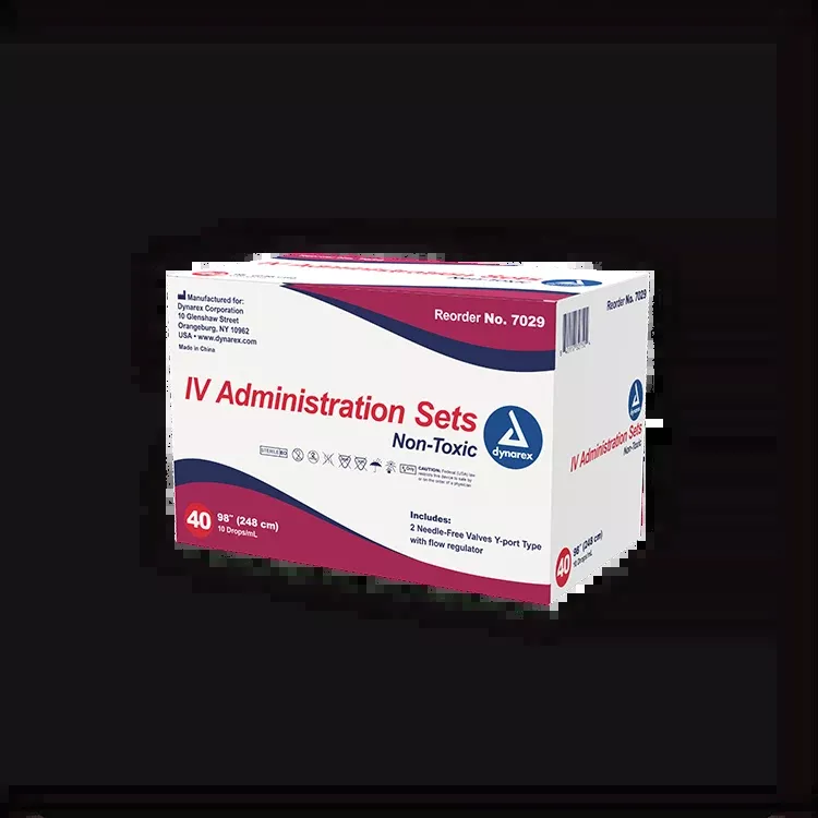 Dynarex IV administration set - 10 drops 98" (40 Count)