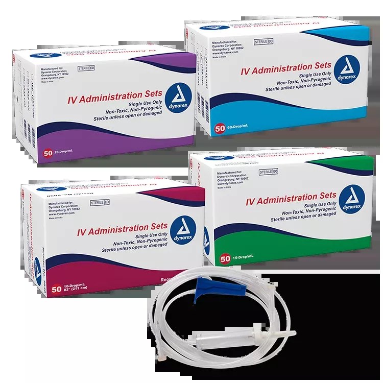 Dynarex IV Administration Sets (50 Count)