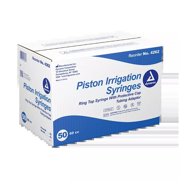 Dynarex Piston Irrigation Syringe, 60cc (50 Count)