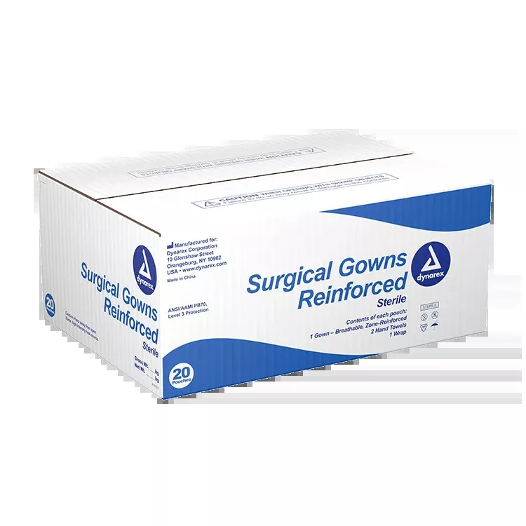 Dynarex Surgical Gowns Reinforced (20 Count)