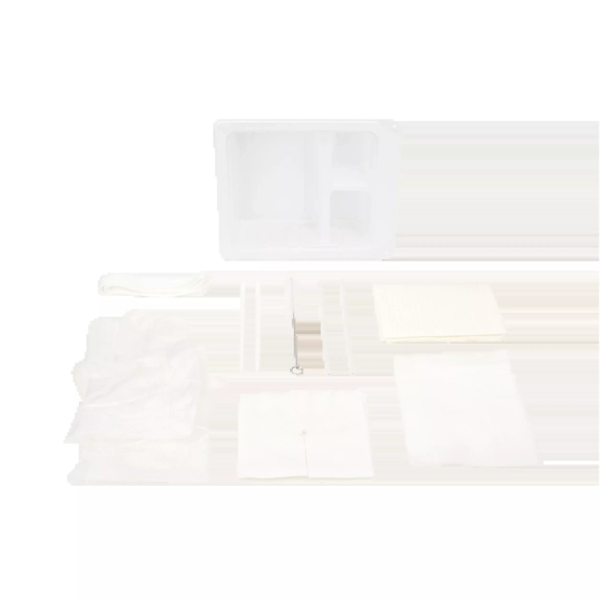 Dynarex Tracheostomy Care Kit - Three Compartment Tray with Vinyl Gloves (20 Count)