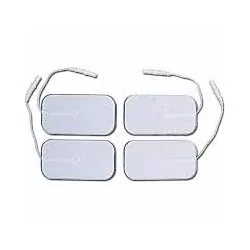 Elite Silver White Cloth Silver Electrode, 2" x 3.5" Rectangle 4 PACK