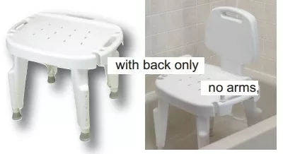 Fabrication Enterprises Shower Chair Fabrication Enterprises Without Arms Plastic Frame With Backrest 22 Inch Seat Width - M-982522-4578 - Each