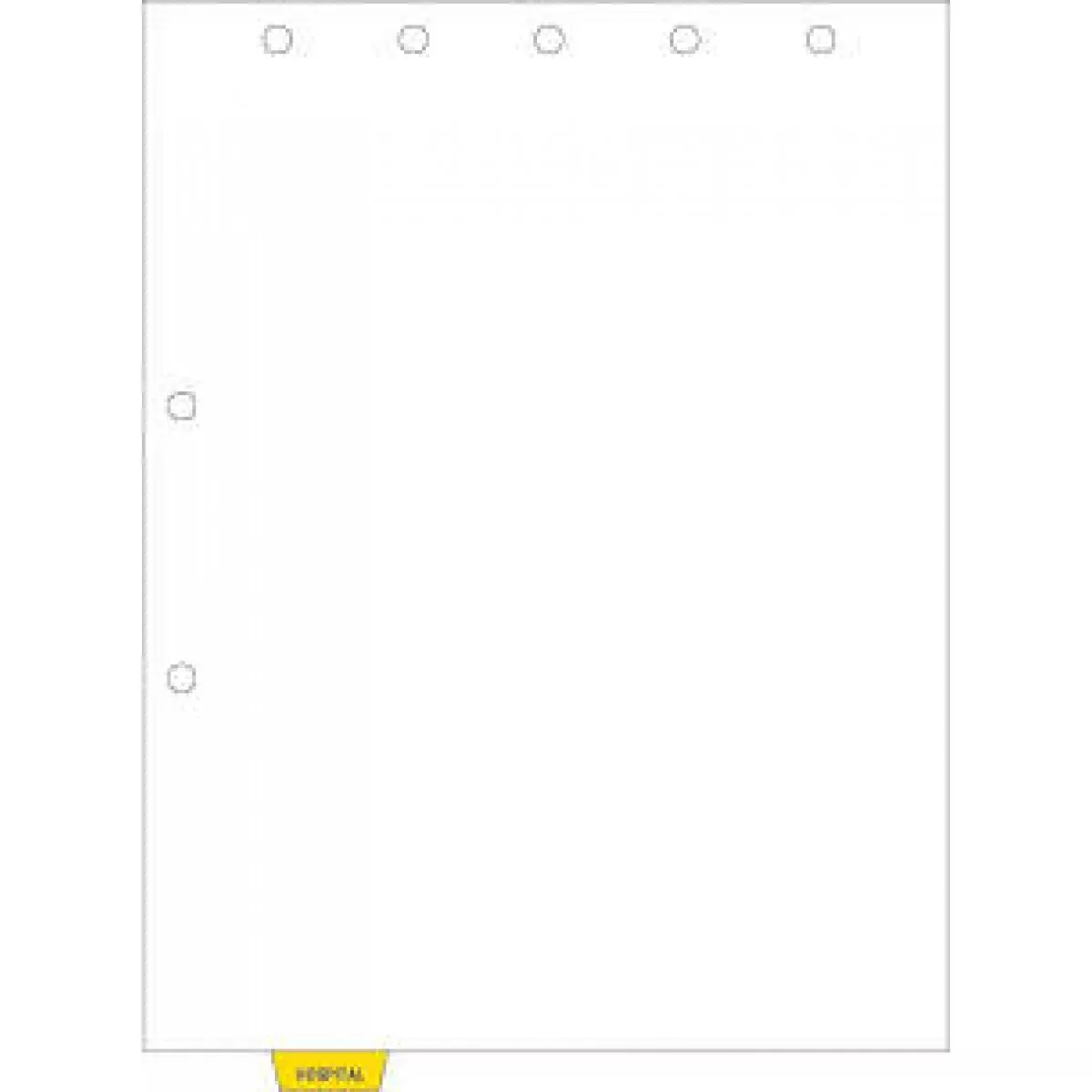 Filepro Chart Divider Bottom Tab Postion #2 "Hospital 1/7 Cut Mylar Reinforced Tab Dark Yellow 32# White Ledger 8-1/2"X11" - 50 Per Box