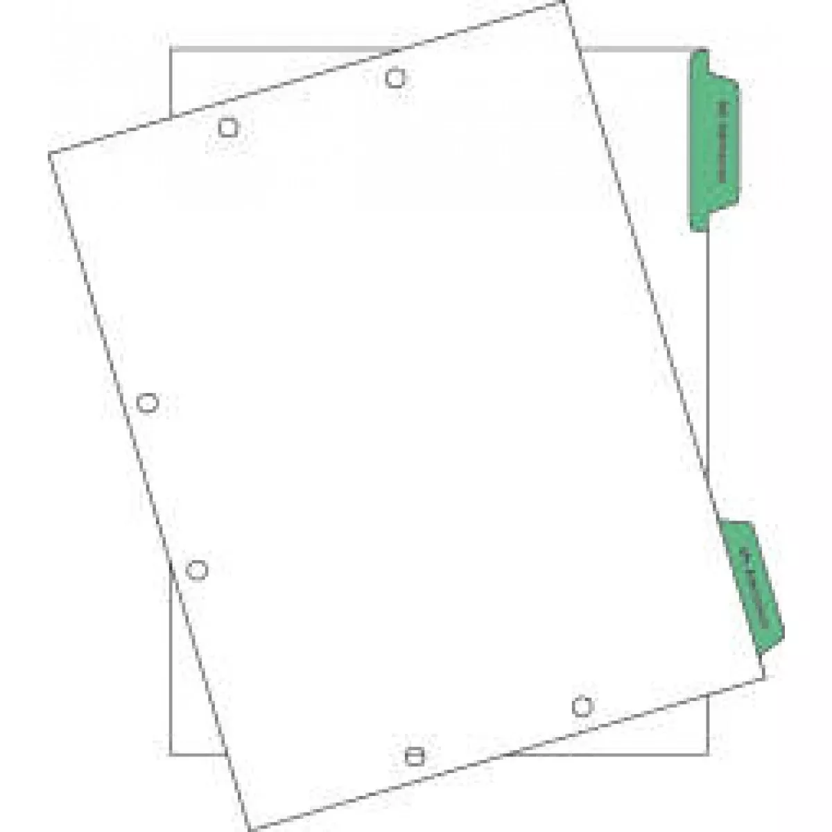 Filepro Chart Divider Side Tab Position #1 Or #5 "5Th Admission/6Th Admission" 1/5 Cut Mylar Reinforced Tab Green 100# White 8-1/2"X11" - 300 Per Box