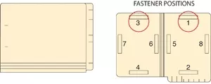 Filepro End Tab Folder Fastener # 1&3 11Pt Manila Flush Front 12-1/4"X9-1/2" 2Ply 250 Per Case