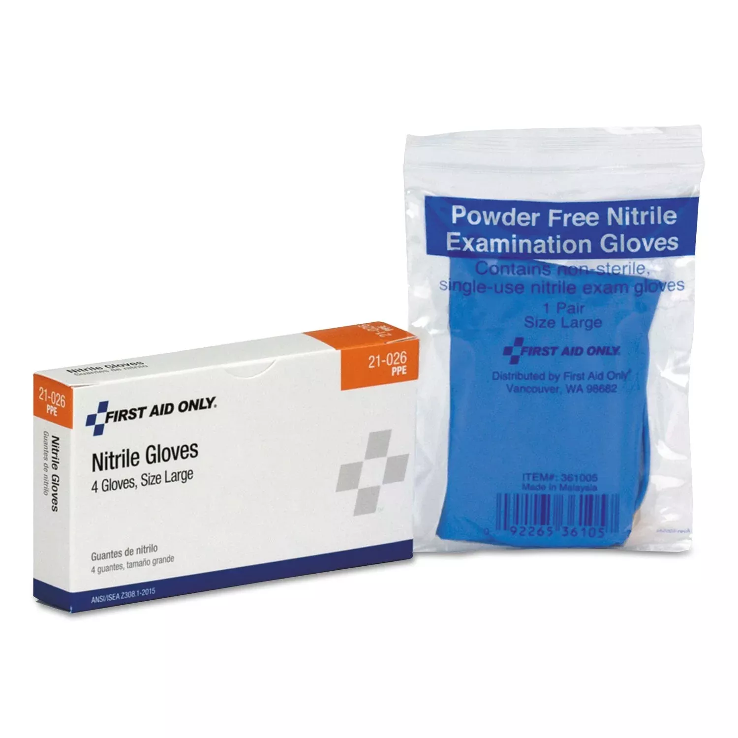 First Aid Only ANSI Compliant First Aid Kit Refill for 16 Unit First Aid Kit, Exam Gloves, 4/Box