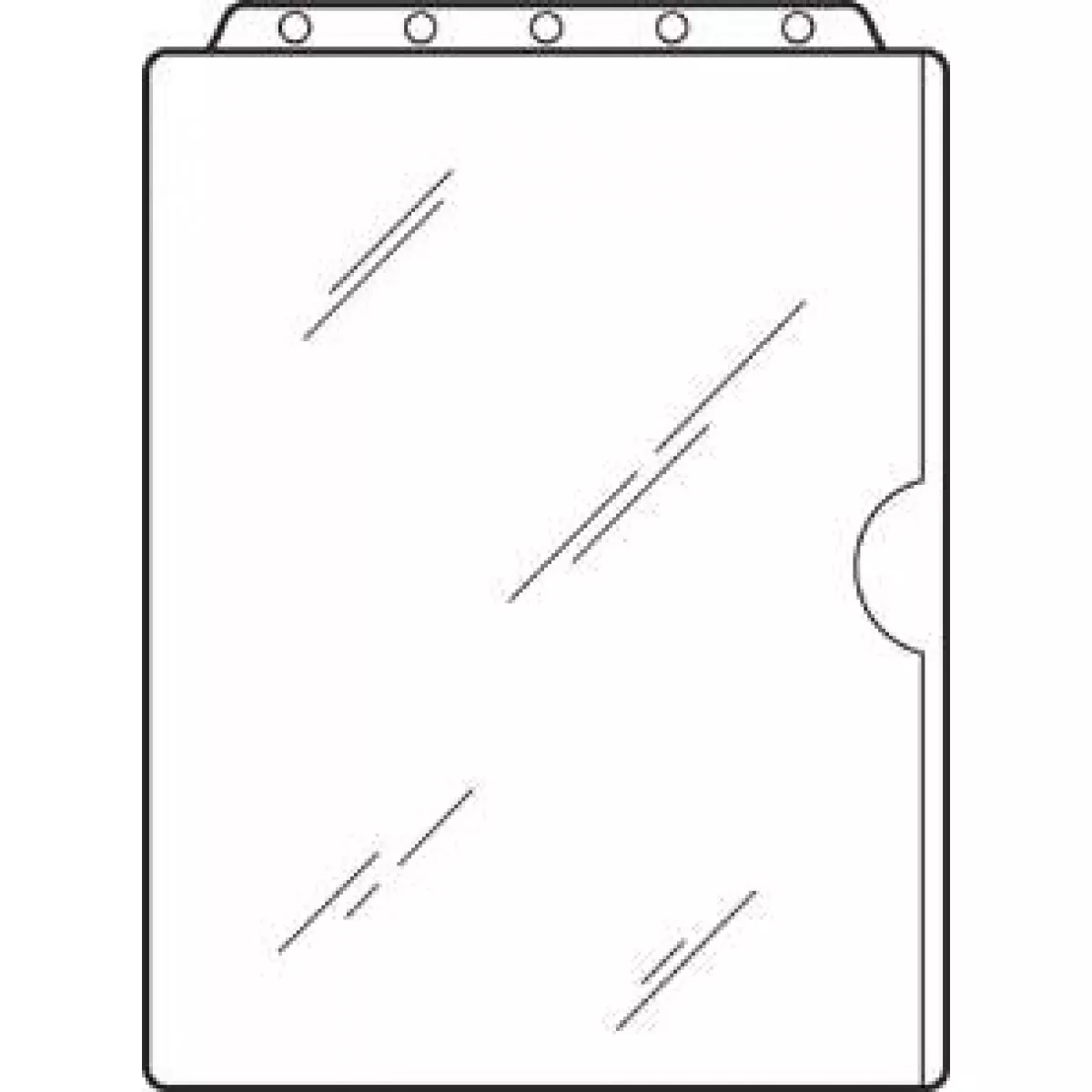 Form Protector Clear Vinyl Top Hole, Side Load 9"X11-1/2" Full Pocket 1 Per Each