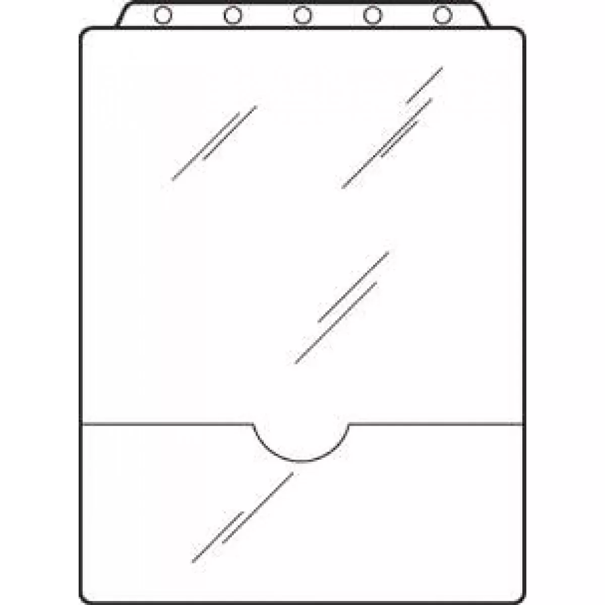 Form Protector Clear Vinyl Top Hole, Top Load 9"X11-1/2" 1 Pocket 1 Per Each