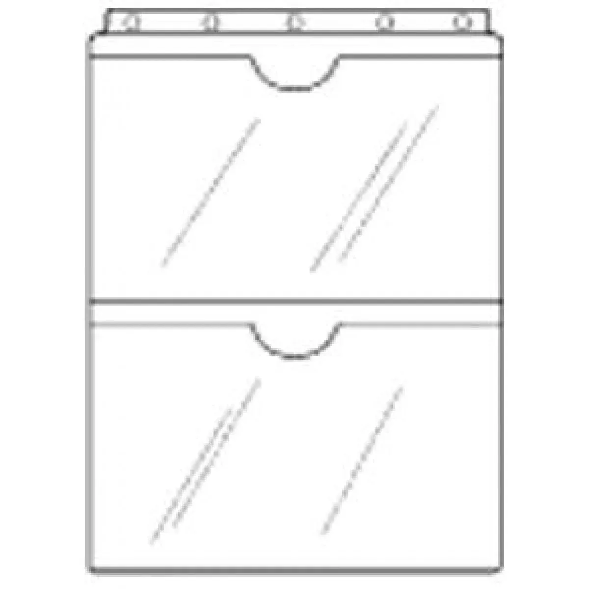 Form Protector Clear Vinyl Top Hole, Top Load 9"X11-1/2" 2 Pockets 1 Per Each