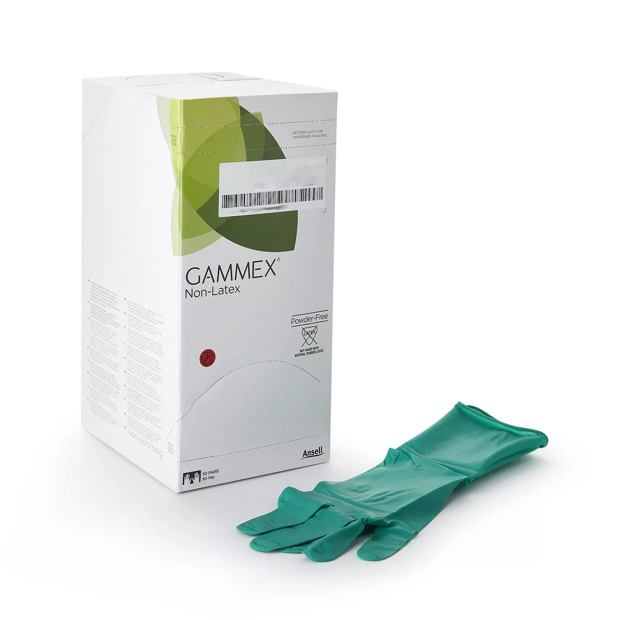 Gammex Non-Latex Polyisoprene Surgical Glove, Size 6, Green