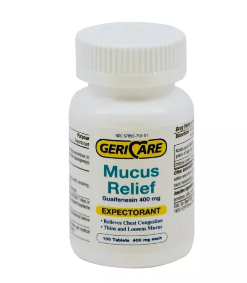 Geri-Care 400 mg Mucus Relief Expectorant Tablets