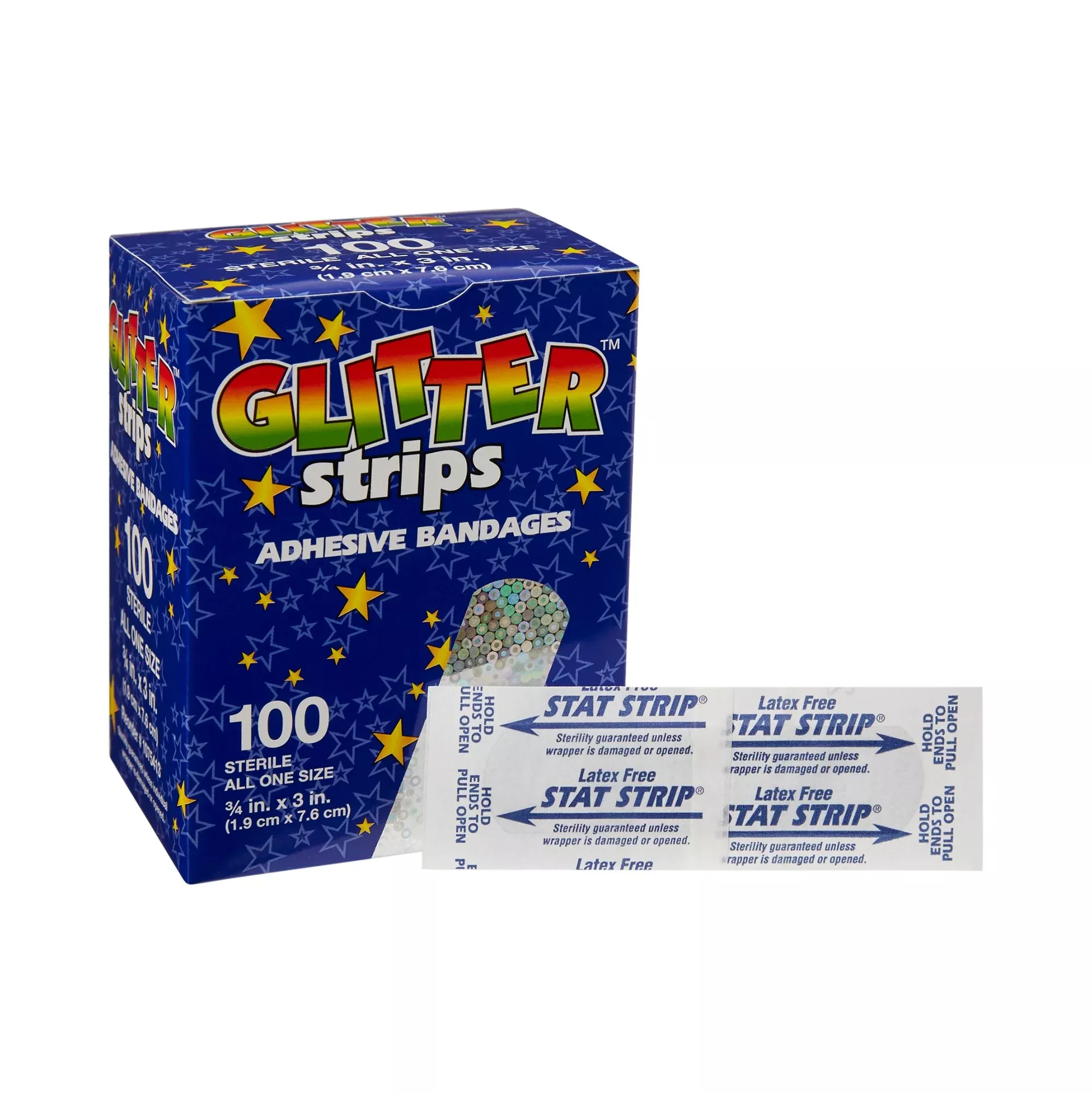 Glitter™ Stat Strip Design Adhesive Strip, ¾ x 3 Inch