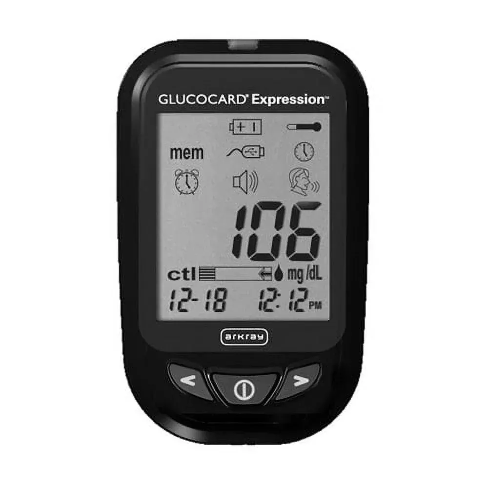 Glucocard Expression Blood Glucose Meter, Black