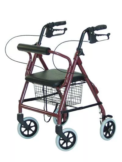 Graham-Field 4 Wheel Rollator Lumex Walkabout Junior Burgundy Lightweight Aluminum Frame - M-576170-3792 - Each