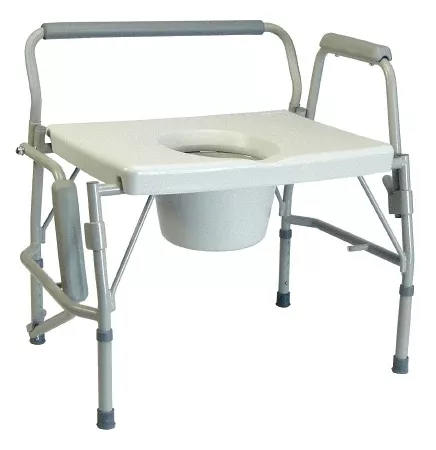Graham-Field Commode Chair Lumex Drop Arm Steel Frame Removable Back 25-1/2 Inch Seat Width - M-368330-2364 - Each