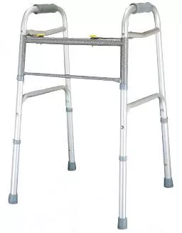 Graham-Field Dual Release Folding Walker Adjustable Height Lumex Aluminum Frame 300 lbs. Weight Capacity 29-1/2 to 34-1/2 Inch Height - M-691460-4487 - Case of 4