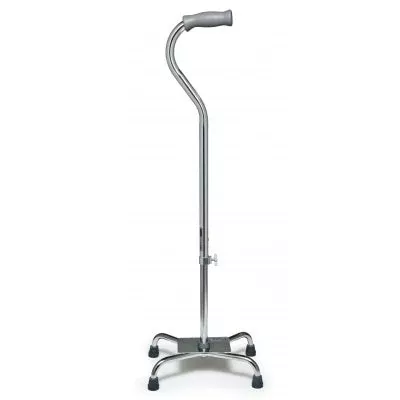 Graham-Field Small Base Quad Cane Lumex Silver Collection Low Profile Aluminum 29 to 38 Inch Height Black - M-920334-2597 - Case of 4