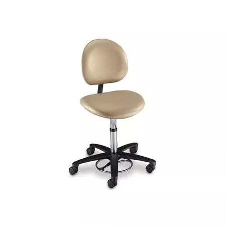 Hands Free Height Adjustable Stool 23"Dia Base Without Back - Seamless Upholstery - 16"W x 16"D x 19"-24"H