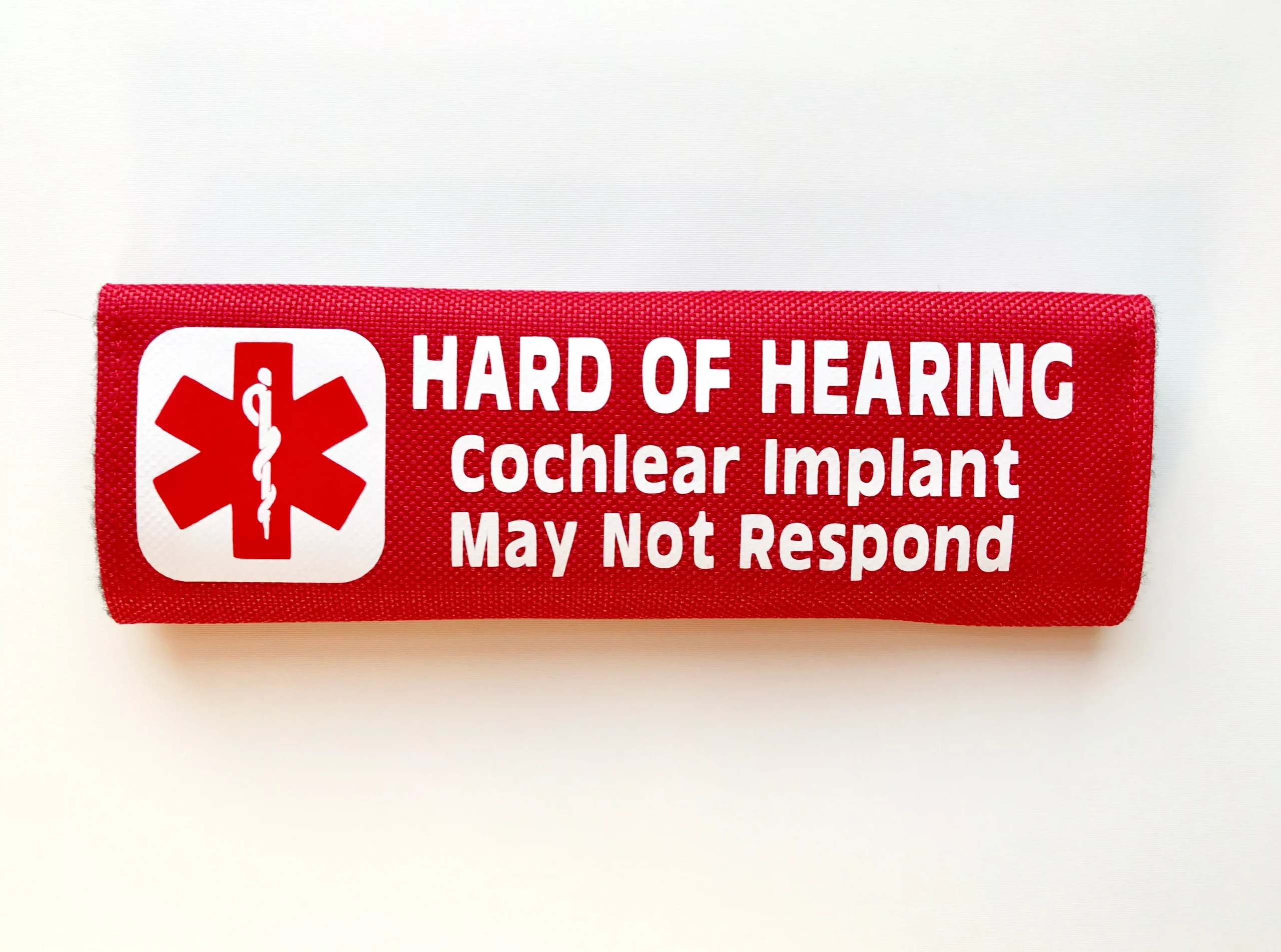 Hard of Hearing Backpack Seat/Harness Medical Alert Seatbelt Cover