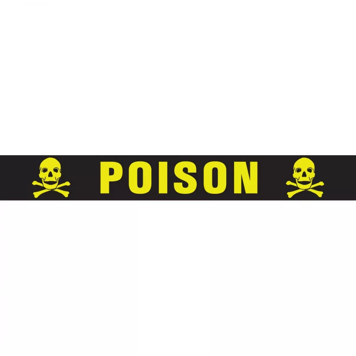 Hazard Tape (Removable) Poison 1/2" X 500" 125 Imprints Per Roll - Chartreuse