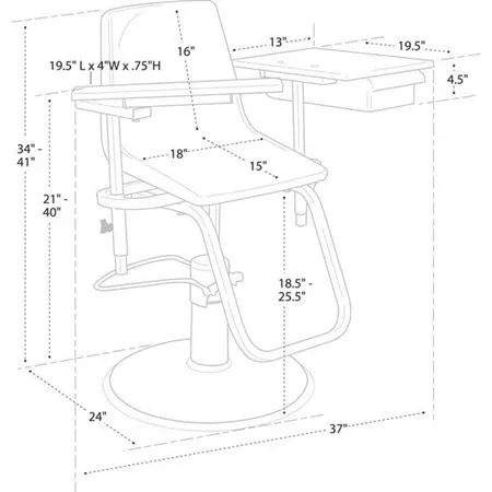 Height Adjustable Blood Draw Chair