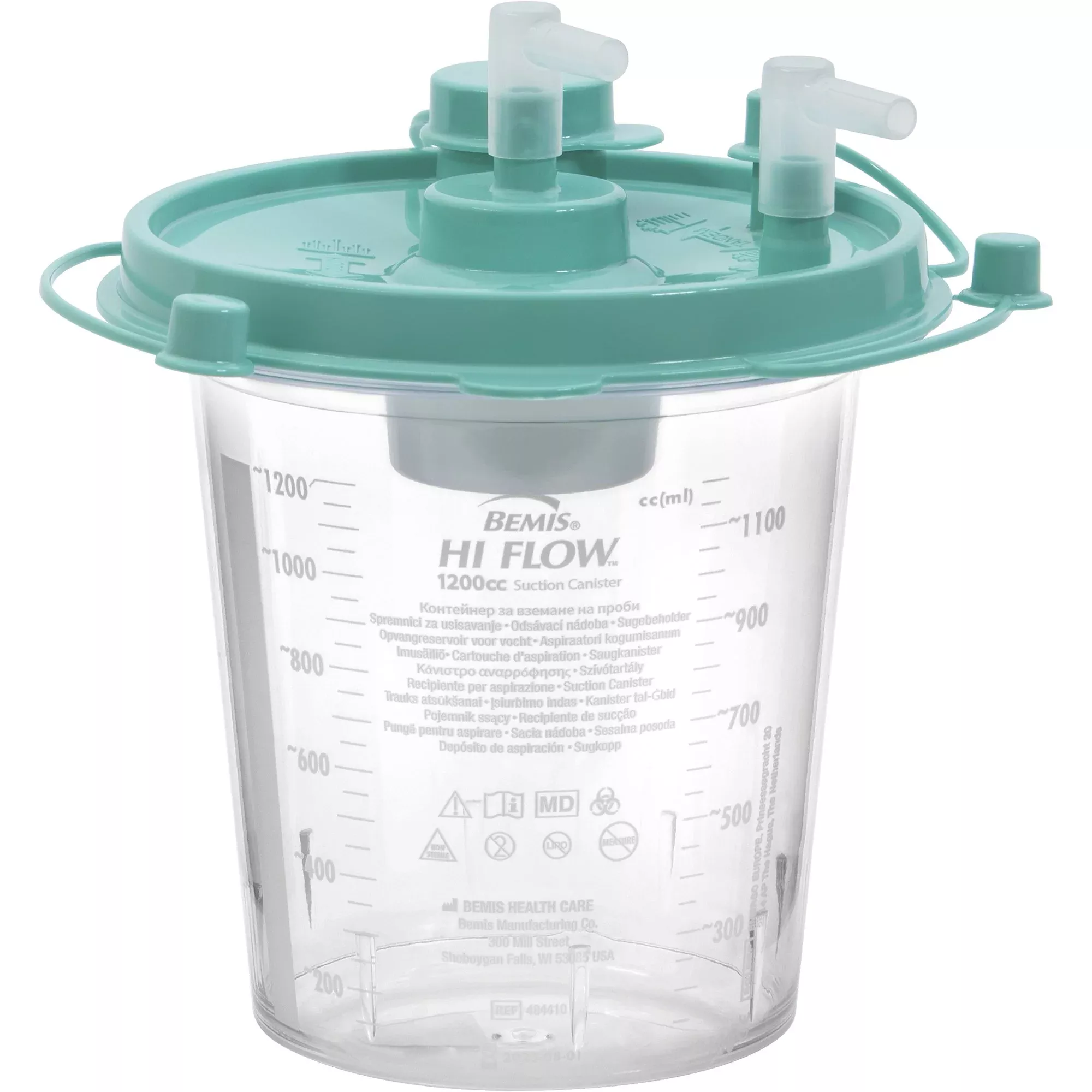 Hi-Flow™ Rigid Suction Canister for use with Bemis Quick-Drain™ Systems, 1200 mL