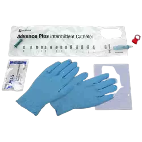 Hollister Advance Plus Intermittent Catheter Kit - Cath, Gloves, Drape, Swabs