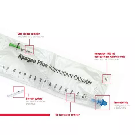 Hollister Apogee Plus Touch Free Intermittent Catheter – Coude Tip