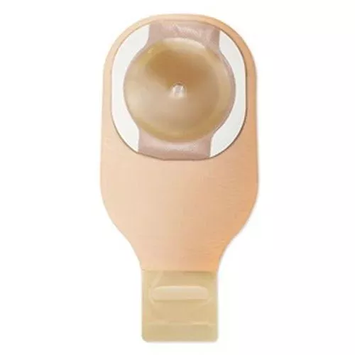Hollister Premier One-Piece Drainable Ostomy Pouch with Flat CeraPlus Barrier, Lock 'n Roll Microseal Closure, Tape, Filter