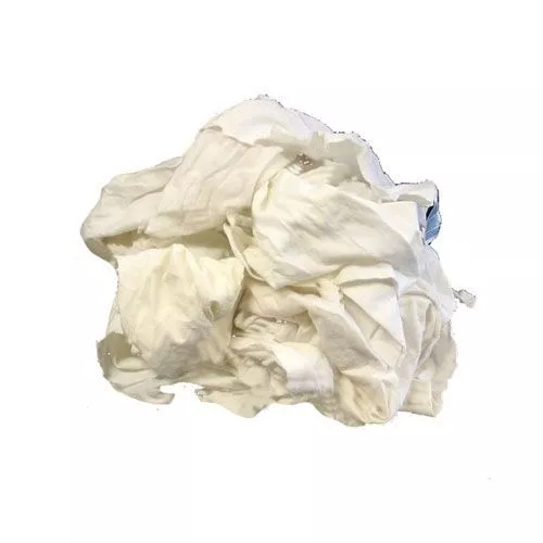Hospeco Reclaimed White T-shirt Rags