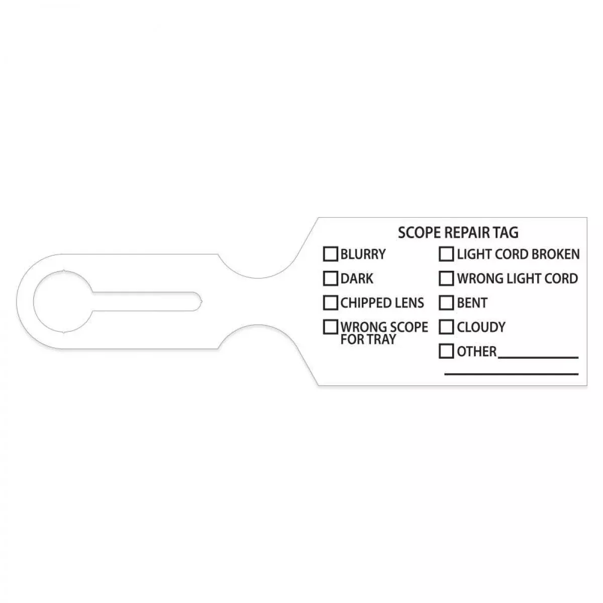 Ident-Alert Scope Tag "Scope Repair" 8 1/2" X 2 1/2" White 1000 Per Case