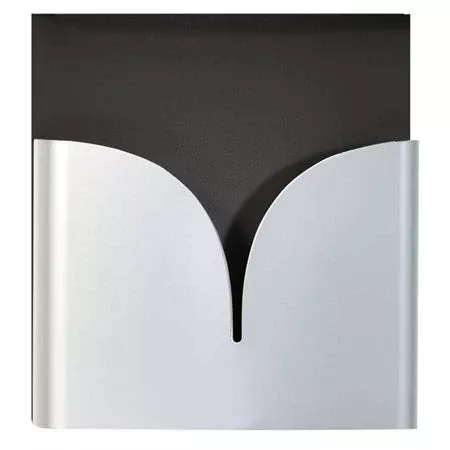 Impression Literature Rack Triple Graphite Back with Aluminum Pocket - 39"H