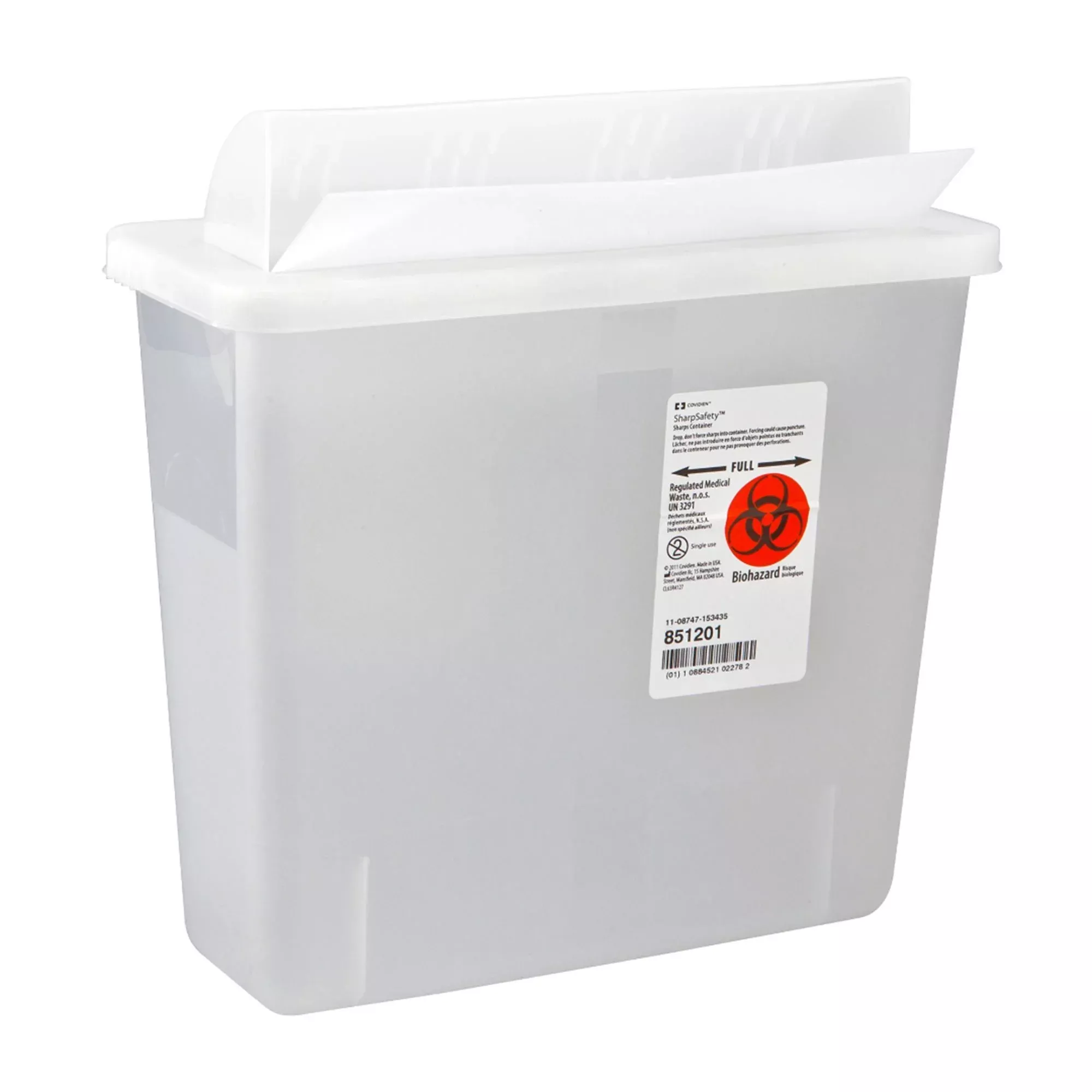 In-Room™ Multi-purpose Sharps Container, 1-1/4 Gallon, 11 x 10¾ x 4¾ Inch