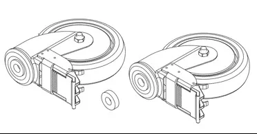 Invacare Caster Assembly - M-519183-3563 - Each