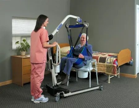 Invacare Full Body Commode Sling Reliant 4 Point With Head Support Chainless Large 450 lbs. Weight Capacity - M-471990-2264 - Each