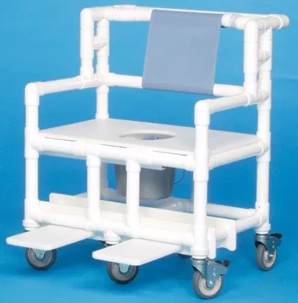 IPU Bariatric Commode / Shower Chair ipu Fixed Arm PVC Frame Mesh Back 28 Inch Seat Width - M-704023-2734 - Each