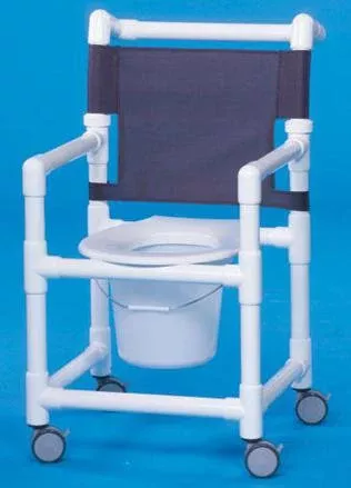 IPU Commode / Shower Chair Select Fixed Arm PVC Frame Mesh Back 18 Inch Seat Width - M-688655-1045 - Each