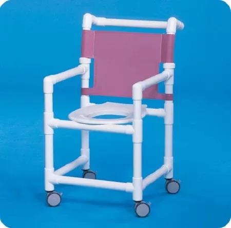 IPU Commode / Shower Chair Select Fixed Arm PVC Frame Mesh Back - M-939762-1505 - Each